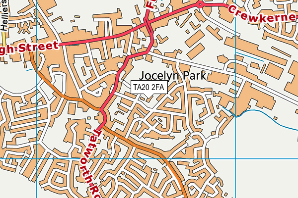 TA20 2FA map - OS VectorMap District (Ordnance Survey) TA20 2FA map - OS VectorMap District (Ordnance Survey)