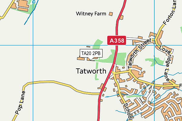 TA20 2PB map - OS VectorMap District (Ordnance Survey) TA20 2PB map - OS VectorMap District (Ordnance Survey)