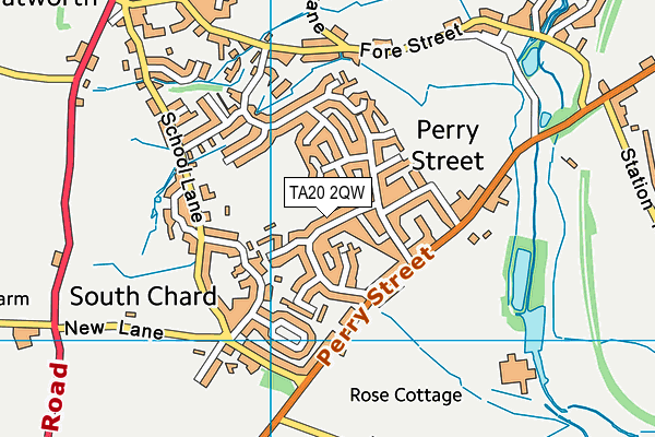 TA20 2QW map - OS VectorMap District (Ordnance Survey) TA20 2QW map - OS VectorMap District (Ordnance Survey)