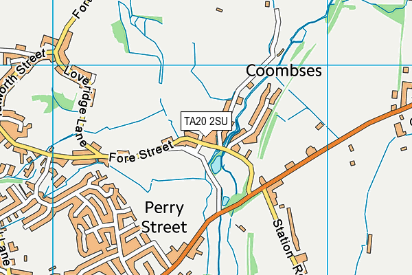 TA20 2SU map - OS VectorMap District (Ordnance Survey) TA20 2SU map - OS VectorMap District (Ordnance Survey)