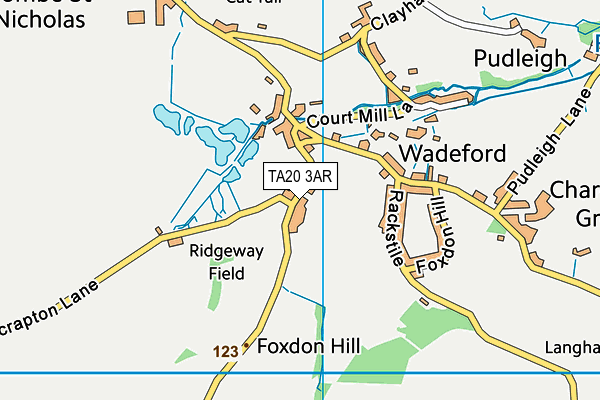 TA20 3AR map - OS VectorMap District (Ordnance Survey) TA20 3AR map - OS VectorMap District (Ordnance Survey)