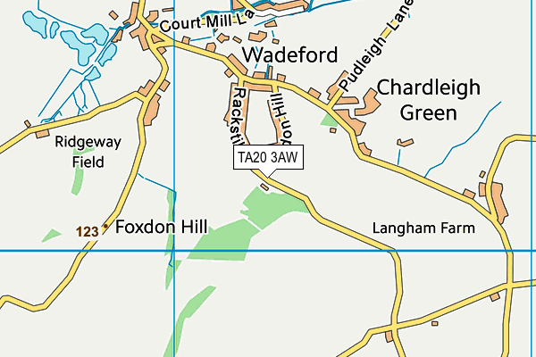 TA20 3AW map - OS VectorMap District (Ordnance Survey)