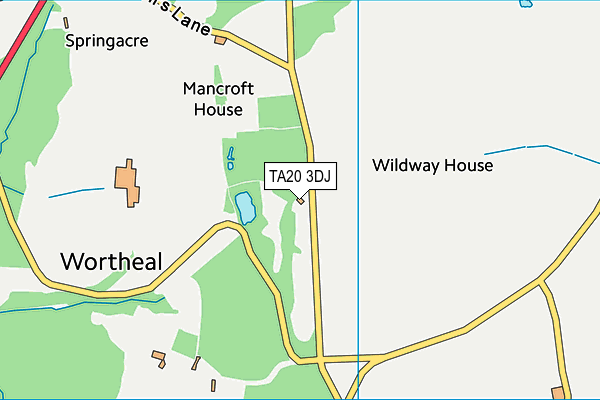 TA20 3DJ map - OS VectorMap District (Ordnance Survey) TA20 3DJ map - OS VectorMap District (Ordnance Survey)