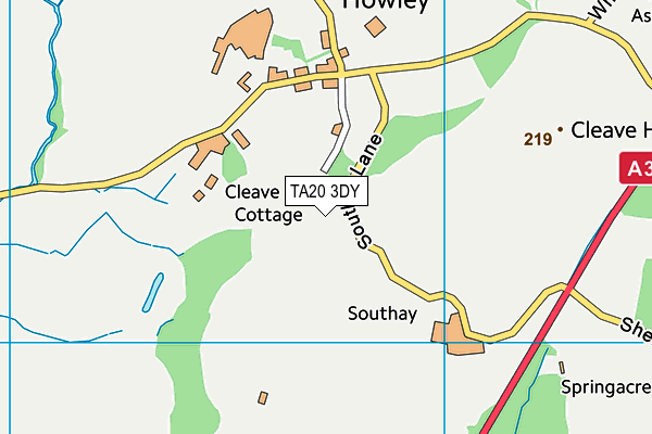 TA20 3DY map - OS VectorMap District (Ordnance Survey) TA20 3DY map - OS VectorMap District (Ordnance Survey)