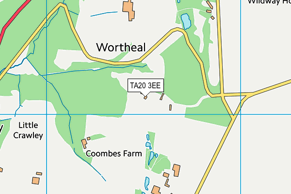 TA20 3EE map - OS VectorMap District (Ordnance Survey) TA20 3EE map - OS VectorMap District (Ordnance Survey)