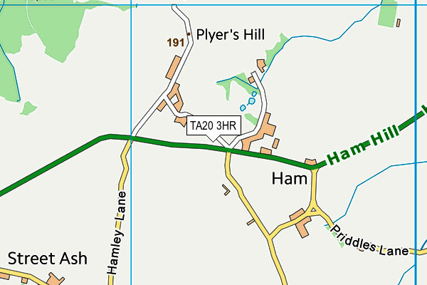 TA20 3HR map - OS VectorMap District (Ordnance Survey)