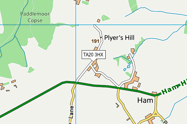 TA20 3HX map - OS VectorMap District (Ordnance Survey) TA20 3HX map - OS VectorMap District (Ordnance Survey)