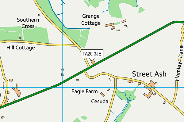 TA20 3JE map - OS VectorMap District (Ordnance Survey)