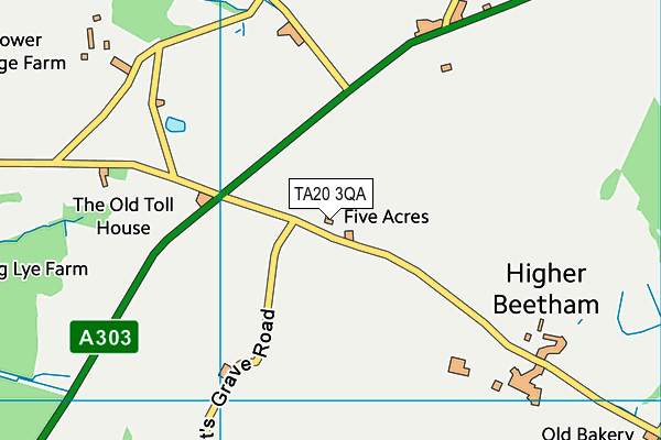 TA20 3QA map - OS VectorMap District (Ordnance Survey) TA20 3QA map - OS VectorMap District (Ordnance Survey)