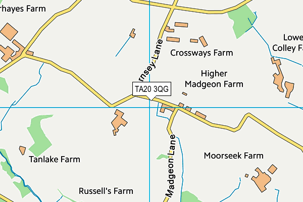 TA20 3QG map - OS VectorMap District (Ordnance Survey) TA20 3QG map - OS VectorMap District (Ordnance Survey)