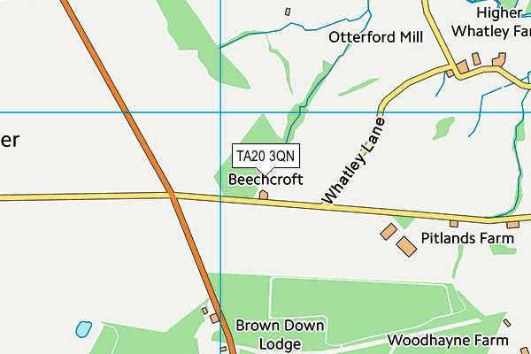 TA20 3QN map - OS VectorMap District (Ordnance Survey) TA20 3QN map - OS VectorMap District (Ordnance Survey)