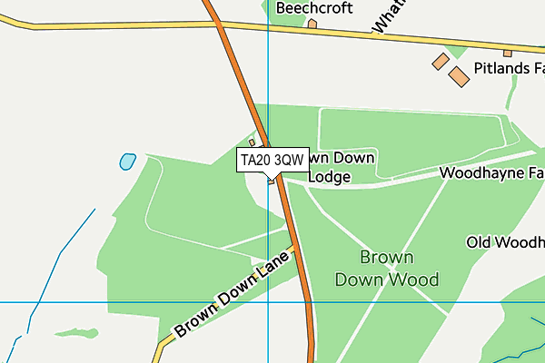 TA20 3QW map - OS VectorMap District (Ordnance Survey)