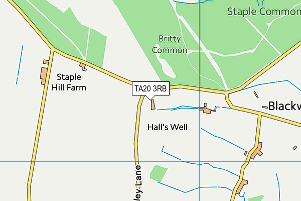 TA20 3RB map - OS VectorMap District (Ordnance Survey) TA20 3RB map - OS VectorMap District (Ordnance Survey)