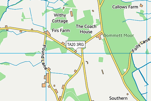 TA20 3RG map - OS VectorMap District (Ordnance Survey) TA20 3RG map - OS VectorMap District (Ordnance Survey)
