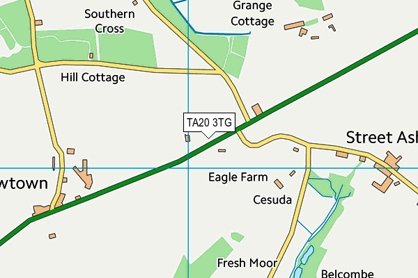TA20 3TG map - OS VectorMap District (Ordnance Survey)