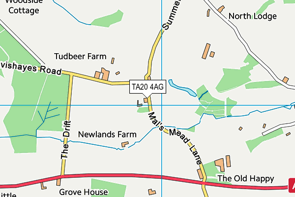 TA20 4AG map - OS VectorMap District (Ordnance Survey) TA20 4AG map - OS VectorMap District (Ordnance Survey)