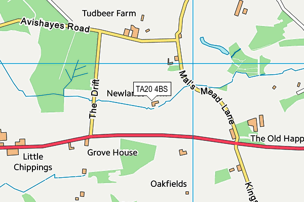 TA20 4BS map - OS VectorMap District (Ordnance Survey) TA20 4BS map - OS VectorMap District (Ordnance Survey)