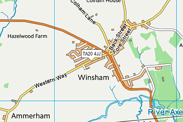 TA20 4JJ map - OS VectorMap District (Ordnance Survey) TA20 4JJ map - OS VectorMap District (Ordnance Survey)