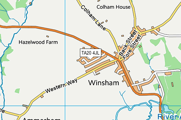 TA20 4JL map - OS VectorMap District (Ordnance Survey) TA20 4JL map - OS VectorMap District (Ordnance Survey)