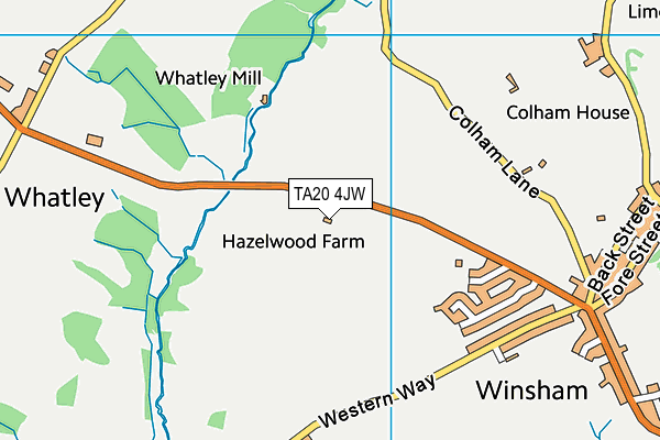 TA20 4JW map - OS VectorMap District (Ordnance Survey) TA20 4JW map - OS VectorMap District (Ordnance Survey)