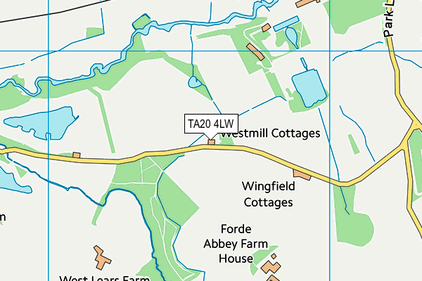 TA20 4LW map - OS VectorMap District (Ordnance Survey) TA20 4LW map - OS VectorMap District (Ordnance Survey)