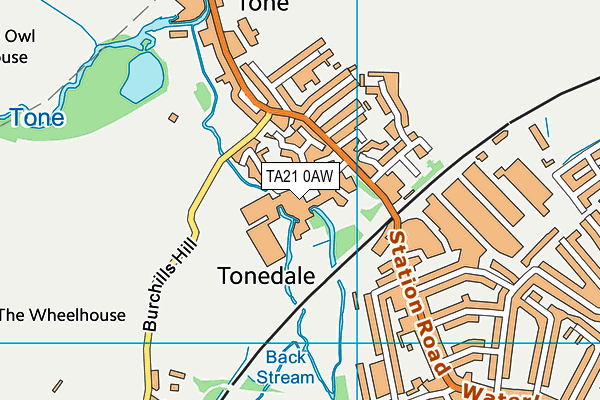 TA21 0AW map - OS VectorMap District (Ordnance Survey) TA21 0AW map - OS VectorMap District (Ordnance Survey)