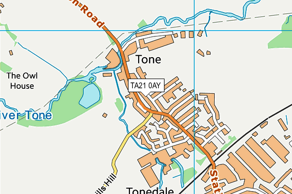 TA21 0AY map - OS VectorMap District (Ordnance Survey) TA21 0AY map - OS VectorMap District (Ordnance Survey)