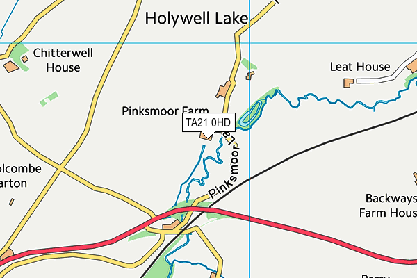 TA21 0HD map - OS VectorMap District (Ordnance Survey)
