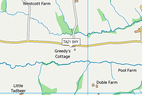 TA21 0HY map - OS VectorMap District (Ordnance Survey) TA21 0HY map - OS VectorMap District (Ordnance Survey)