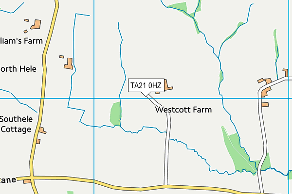 TA21 0HZ map - OS VectorMap District (Ordnance Survey) TA21 0HZ map - OS VectorMap District (Ordnance Survey)