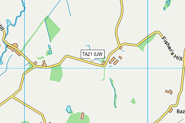 TA21 0JW map - OS VectorMap District (Ordnance Survey)