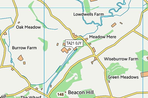 TA21 0JY map - OS VectorMap District (Ordnance Survey) TA21 0JY map - OS VectorMap District (Ordnance Survey)