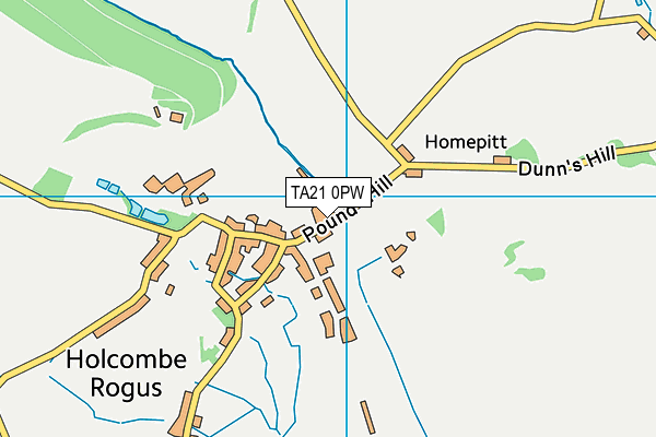 TA21 0PW map - OS VectorMap District (Ordnance Survey) TA21 0PW map - OS VectorMap District (Ordnance Survey)