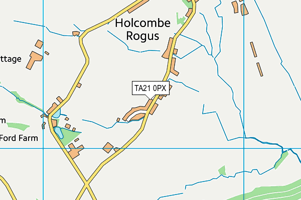 TA21 0PX map - OS VectorMap District (Ordnance Survey)