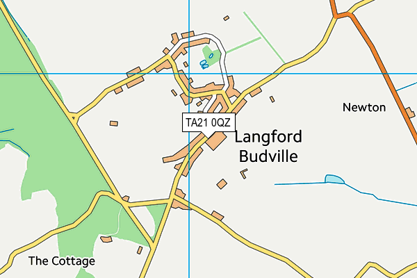 TA21 0QZ map - OS VectorMap District (Ordnance Survey)