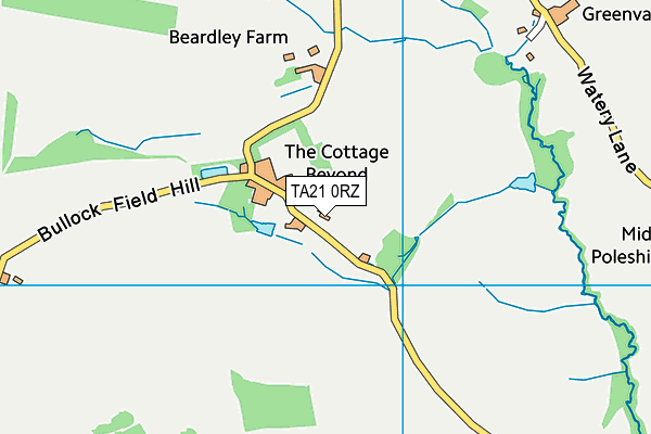 TA21 0RZ map - OS VectorMap District (Ordnance Survey) TA21 0RZ map - OS VectorMap District (Ordnance Survey)