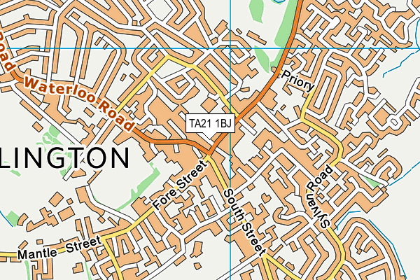 TA21 1BJ map - OS VectorMap District (Ordnance Survey) TA21 1BJ map - OS VectorMap District (Ordnance Survey)