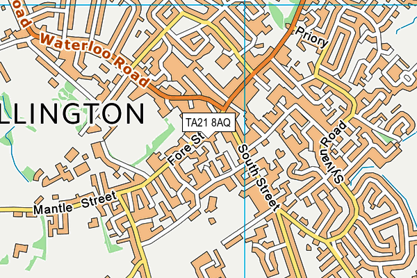 TA21 8AQ map - OS VectorMap District (Ordnance Survey) TA21 8AQ map - OS VectorMap District (Ordnance Survey)
