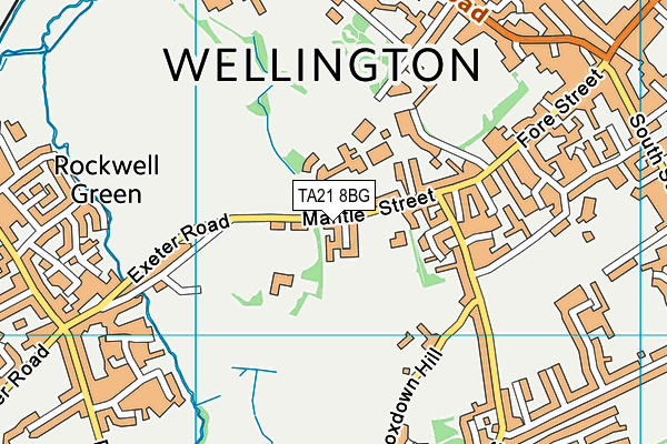 TA21 8BG map - OS VectorMap District (Ordnance Survey) TA21 8BG map - OS VectorMap District (Ordnance Survey)