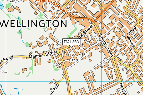 TA21 8BQ map - OS VectorMap District (Ordnance Survey) TA21 8BQ map - OS VectorMap District (Ordnance Survey)