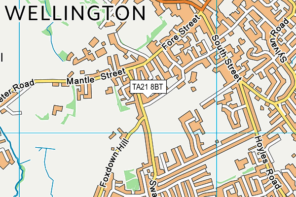 TA21 8BT map - OS VectorMap District (Ordnance Survey) TA21 8BT map - OS VectorMap District (Ordnance Survey)