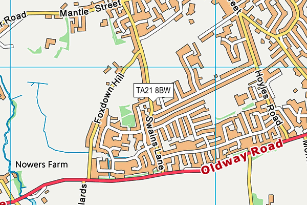 TA21 8BW map - OS VectorMap District (Ordnance Survey) TA21 8BW map - OS VectorMap District (Ordnance Survey)