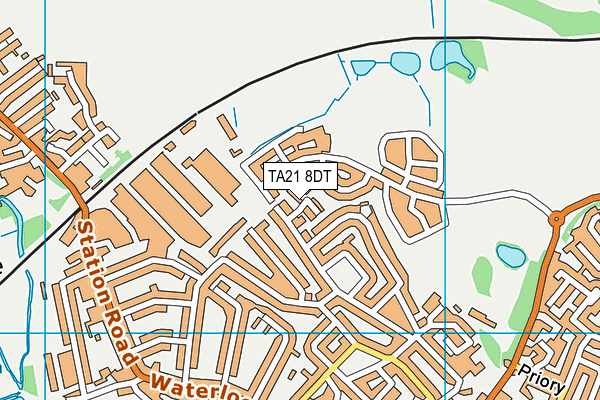 TA21 8DT map - OS VectorMap District (Ordnance Survey) TA21 8DT map - OS VectorMap District (Ordnance Survey)