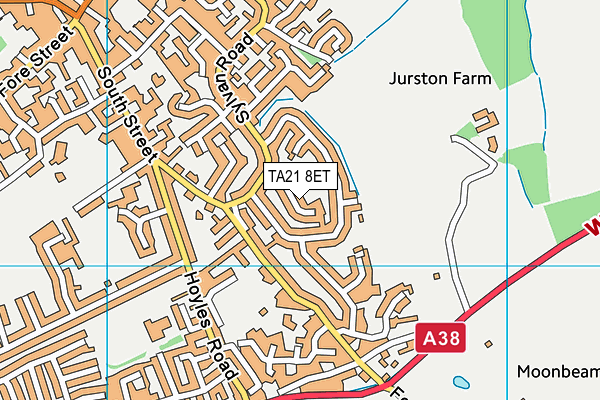 TA21 8ET map - OS VectorMap District (Ordnance Survey) TA21 8ET map - OS VectorMap District (Ordnance Survey)