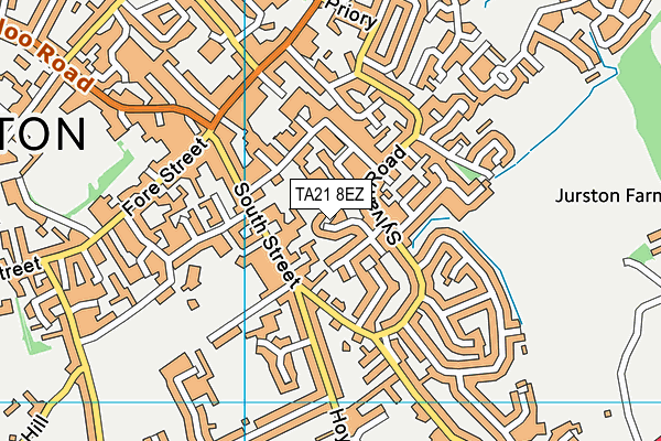 TA21 8EZ map - OS VectorMap District (Ordnance Survey) TA21 8EZ map - OS VectorMap District (Ordnance Survey)