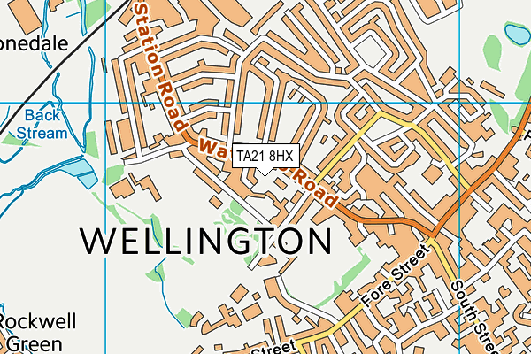 TA21 8HX map - OS VectorMap District (Ordnance Survey) TA21 8HX map - OS VectorMap District (Ordnance Survey)