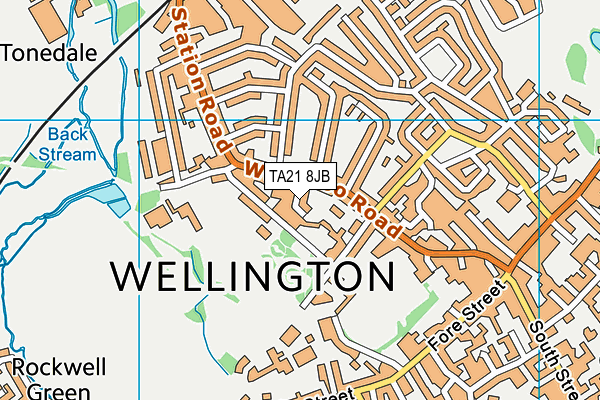 TA21 8JB map - OS VectorMap District (Ordnance Survey) TA21 8JB map - OS VectorMap District (Ordnance Survey)