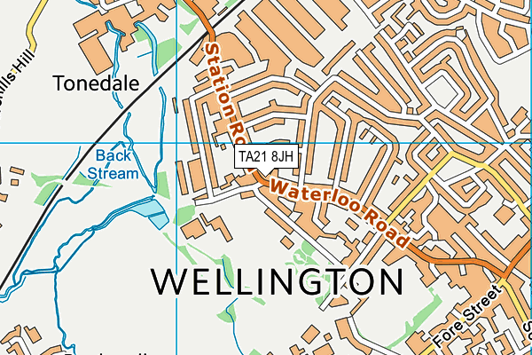 TA21 8JH map - OS VectorMap District (Ordnance Survey) TA21 8JH map - OS VectorMap District (Ordnance Survey)