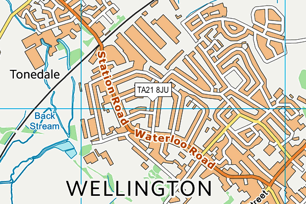 TA21 8JU map - OS VectorMap District (Ordnance Survey)
