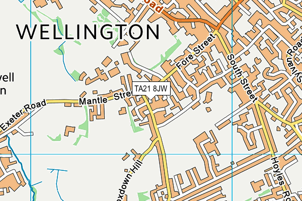 TA21 8JW map - OS VectorMap District (Ordnance Survey) TA21 8JW map - OS VectorMap District (Ordnance Survey)